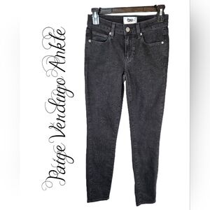 Paige Jeans Womens Sz 24x28 Verdugo Ankle Black Casual Comfort Stretch Denim